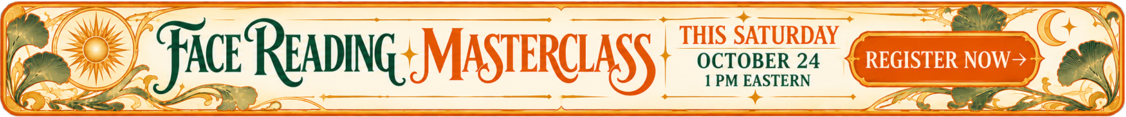 Art Nouveau Face Reading Masterclass Thin SMALL Banner